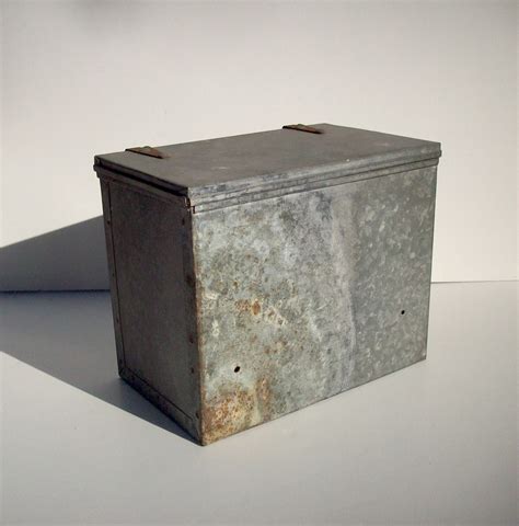 small steel box with lid|galvanized box with lid.